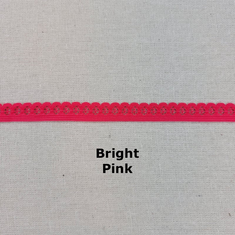 Picot Elastic - 1/2" (13mm) - Pinwheel - Various Colors