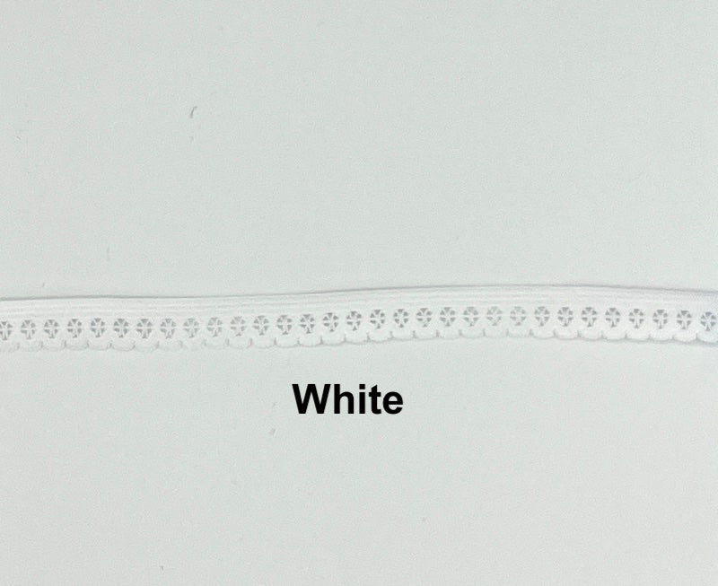 Picot Elastic - 1/2" (13mm) - Pinwheel - Various Colors